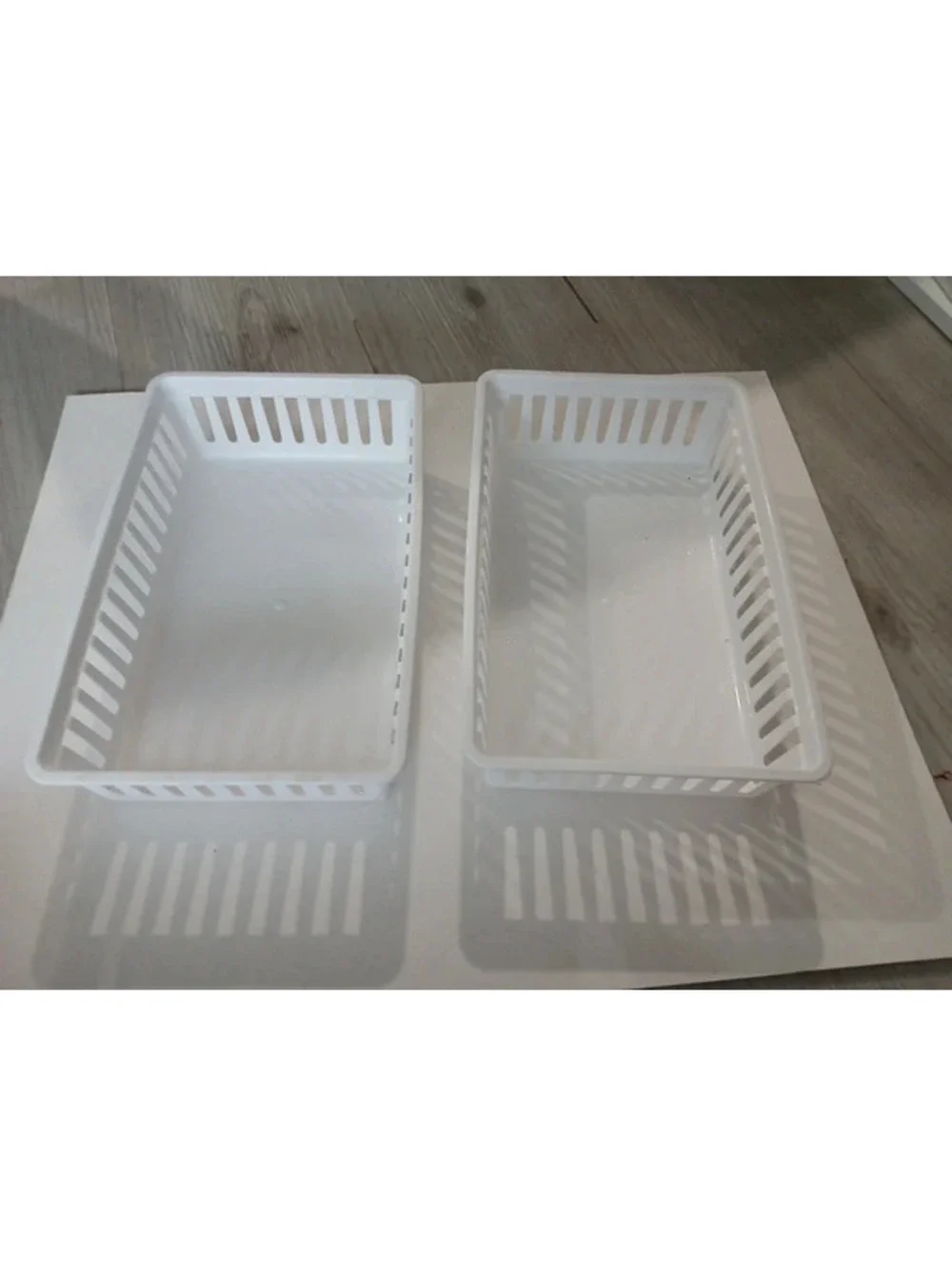5pc Pencil pens storage small white baskets containers office organizers
